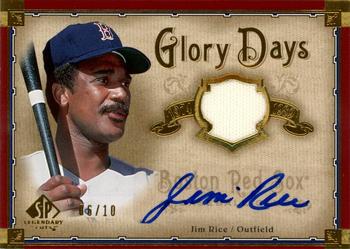 2005 SP Legendary Cuts - Glory Days Autograph Material Gold #GD-JR Jim Rice Front