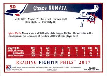 2017 Grandstand Reading Fightin Phils Update #NNO Chace Numata Back