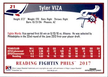 2017 Grandstand Reading Fightin Phils Update #NNO Tyler Viza Back