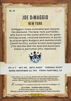 2019 Panini Diamond Kings - Artist's Proof Blue #19 Joe DiMaggio Back