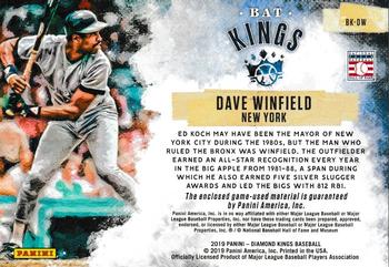 2019 Panini Diamond Kings - Bat Kings #BK-DW Dave Winfield Back