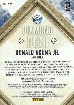 2019 Panini Diamond Kings - Diamond Deco #DD-RA Ronald Acuna Jr. Back