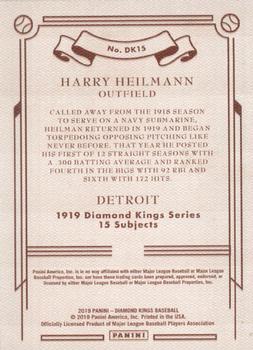 2019 Panini Diamond Kings - 1919 Diamond Kings #DK15 Harry Heilmann Back