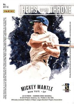 2019 Panini Diamond Kings - Heirs to the Throne #HTT-6 Mike Trout / Mickey Mantle Back