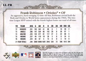 2005 SP Legendary Cuts - Lasting Legends #LL-FR Frank Robinson Back