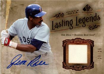 2005 SP Legendary Cuts - Lasting Legends Autograph Material #LL-JR Jim Rice Front