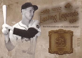 2005 SP Legendary Cuts - Lasting Legends Gold #LL-RS Red Schoendienst Front