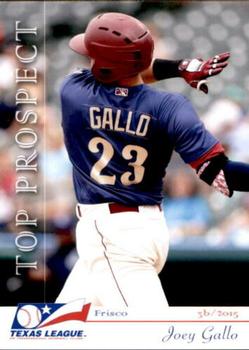 2015 Grandstand Texas League Top Prospects #NNO Joey Gallo Front