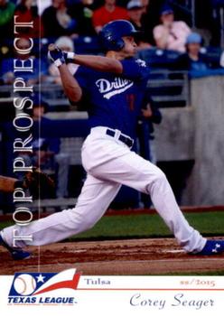 2015 Grandstand Texas League Top Prospects #NNO Corey Seager Front