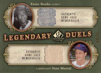 2005 SP Legendary Cuts - Legendary Duels Material #BM Ernie Banks / Stan Musial Front