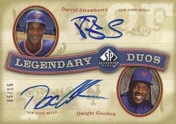 2005 SP Legendary Cuts - Legendary Duos Autograph #DU-SG Darryl Strawberry / Dwight Gooden Front