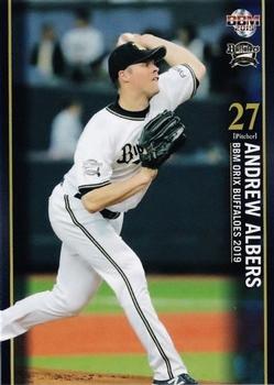 2019 BBM Orix Buffaloes #Bs12 Andrew Albers Front
