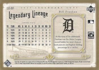 2005 SP Legendary Cuts - Legendary Lineage #LE-BF Bill Freehan Back