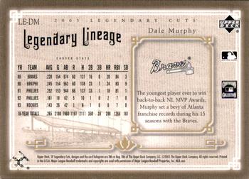 2005 SP Legendary Cuts - Legendary Lineage #LE-DM Dale Murphy Back