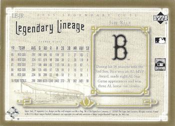 2005 SP Legendary Cuts - Legendary Lineage #LE-JR Jim Rice Back