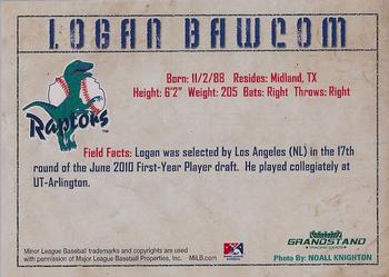 2010 Grandstand Ogden Raptors #NNO Logan Bawcom Back