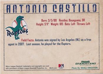 2010 Grandstand Ogden Raptors #NNO Antonio Castillo Back