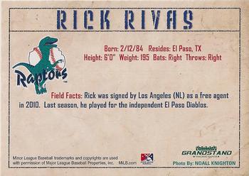 2010 Grandstand Ogden Raptors #NNO Rick Rivas Back