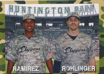 2014 Choice Columbus Clippers Military All-Stars #63 Jose Ramirez / Ryan Rohlinger Front