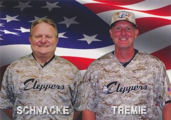2014 Choice Columbus Clippers Military All-Stars #65 Ken Schnacke / Chris Tremie Front