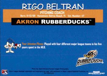 2018 Grandstand Akron RubberDucks #NNO Rigo Beltran Back