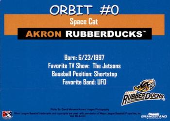 2018 Grandstand Akron RubberDucks #NNO Orbit Back