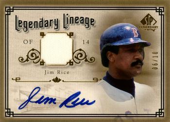 2005 SP Legendary Cuts - Legendary Lineage Autograph Material Gold #LE-JR Jim Rice Front