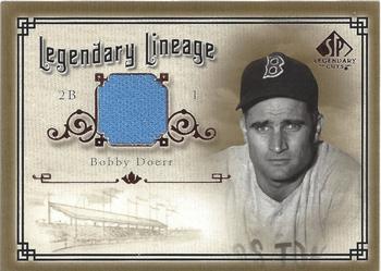 2005 SP Legendary Cuts - Legendary Lineage Material #LE-BD Bobby Doerr Front