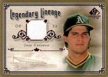 2005 SP Legendary Cuts - Legendary Lineage Material #LE-CA Jose Canseco Front