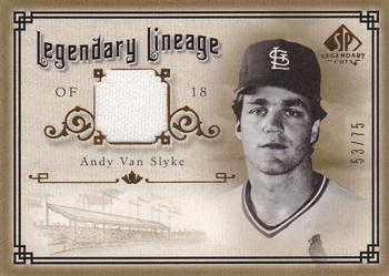 2005 SP Legendary Cuts - Legendary Lineage Material Gold #LE-AV Andy Van Slyke Front