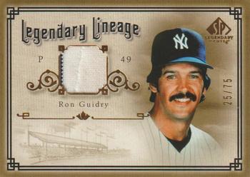 2005 SP Legendary Cuts - Legendary Lineage Material Gold #LE-RG Ron Guidry Front