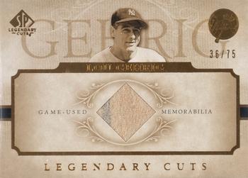 2005 SP Legendary Cuts - Material #LC-LG Lou Gehrig Front