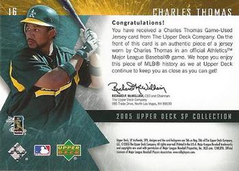2005 SP Collection - 2005 SPx Materials Spectrum #16 Charles Thomas Back