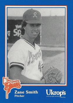 1992 Ukrop's Pepsi Richmond Braves #4 Zane Smith Front