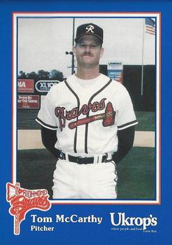1992 Ukrop's Pepsi Richmond Braves #5 Tom McCarthy Front