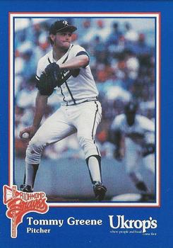 1992 Ukrop's Pepsi Richmond Braves #14 Tommy Greene Front
