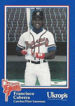 1992 Ukrop's Pepsi Richmond Braves #21 Francisco Cabrera Front