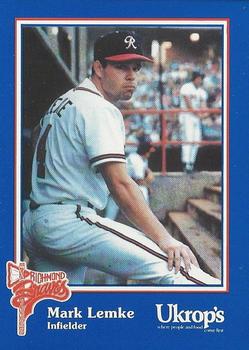 1992 Ukrop's Pepsi Richmond Braves #22 Mark Lemke Front