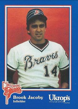 1992 Ukrop's Pepsi Richmond Braves #28 Brook Jacoby Front