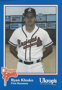 1992 Ukrop's Pepsi Richmond Braves #29 Ryan Klesko Front