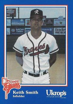 1992 Ukrop's Pepsi Richmond Braves #35 Keith Smith Front