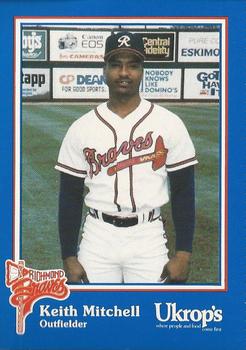 1992 Ukrop's Pepsi Richmond Braves #39 Keith Mitchell Front