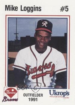1991 Ukrop's Richmond Braves #2 Mike Loggins Front