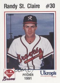 1991 Ukrop's Richmond Braves #10 Randy St. Claire Front