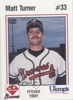 1991 Ukrop's Richmond Braves #25 Matt Turner Front