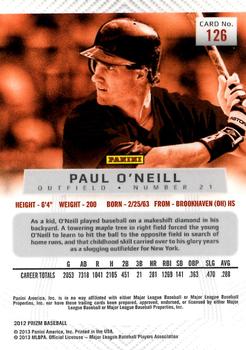 2013 Panini Father's Day Prizm #126 Paul O'Neill Back