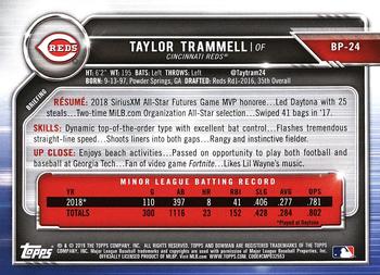 2019 Bowman - Prospects #BP-24 Taylor Trammell Back