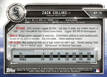 2019 Bowman - Prospects #BP-76 Zack Collins Back