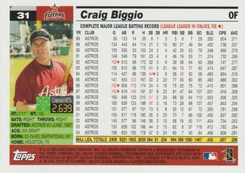 2005 Topps 1st Edition #31 Craig Biggio Back