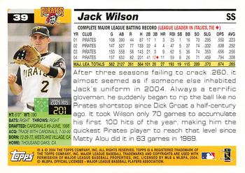 2005 Topps 1st Edition #39 Jack Wilson Back